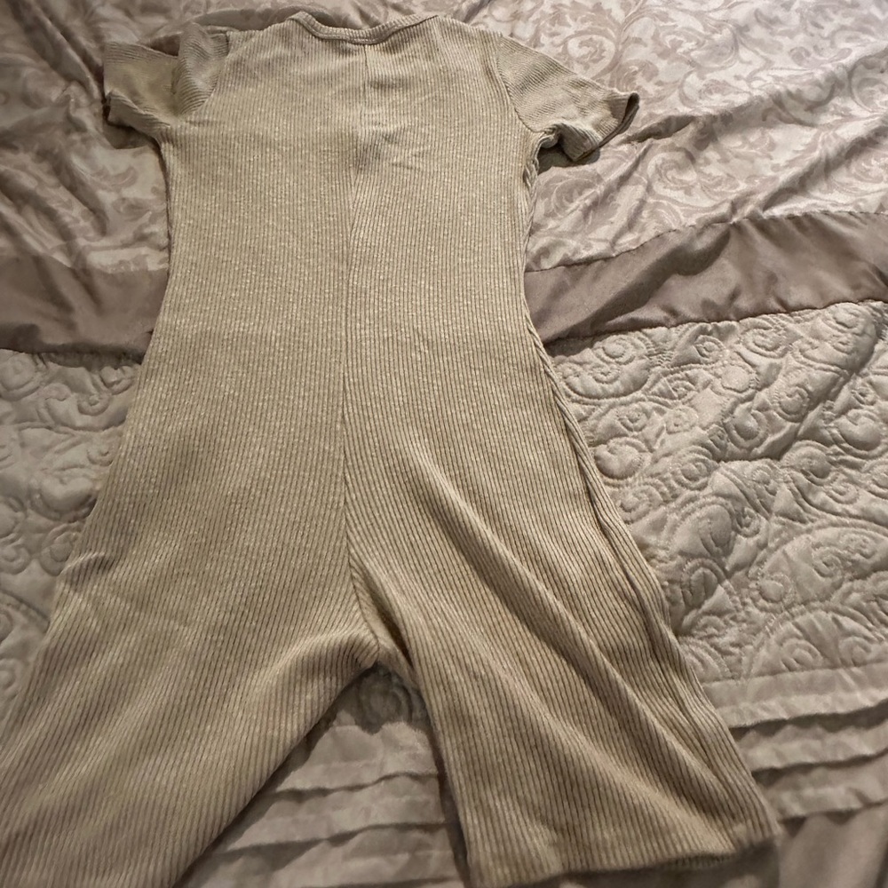 Tan short jumpsuit